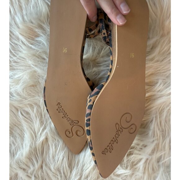 NWT- Seychelles 'Plateau Flats' Women's 9.5 Leopard Print Ankle Wrap Flat - Picture 3 of 6